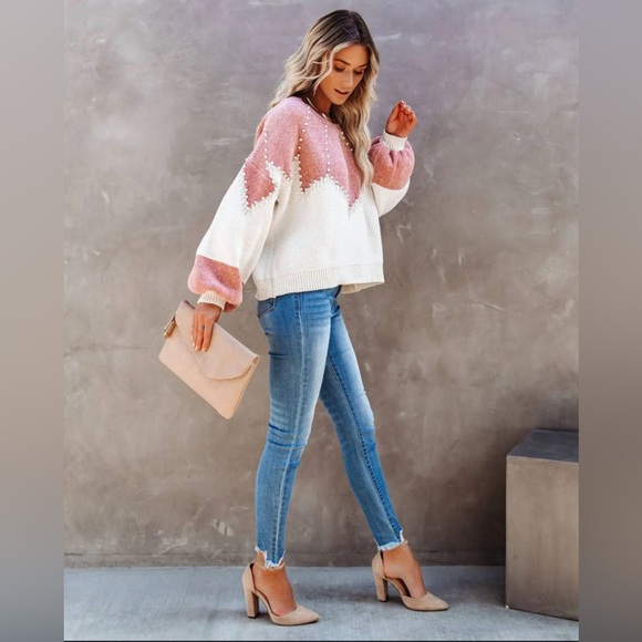 Vici Embellished Chenille Sweater Size Small - Picture 2 of 10